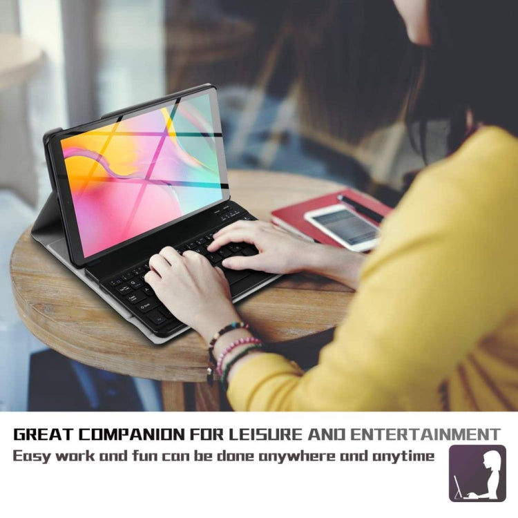 Ultra-thin Detachable Magnetic Bluetooth Keyboard Leather Tablet Case for Galaxy Tab A 8.0 2019 P200 / P205, with Holder(Rose Gold) - Samsung Keyboard by PMC TechLife | Online Shopping South Africa | PMC TechLife