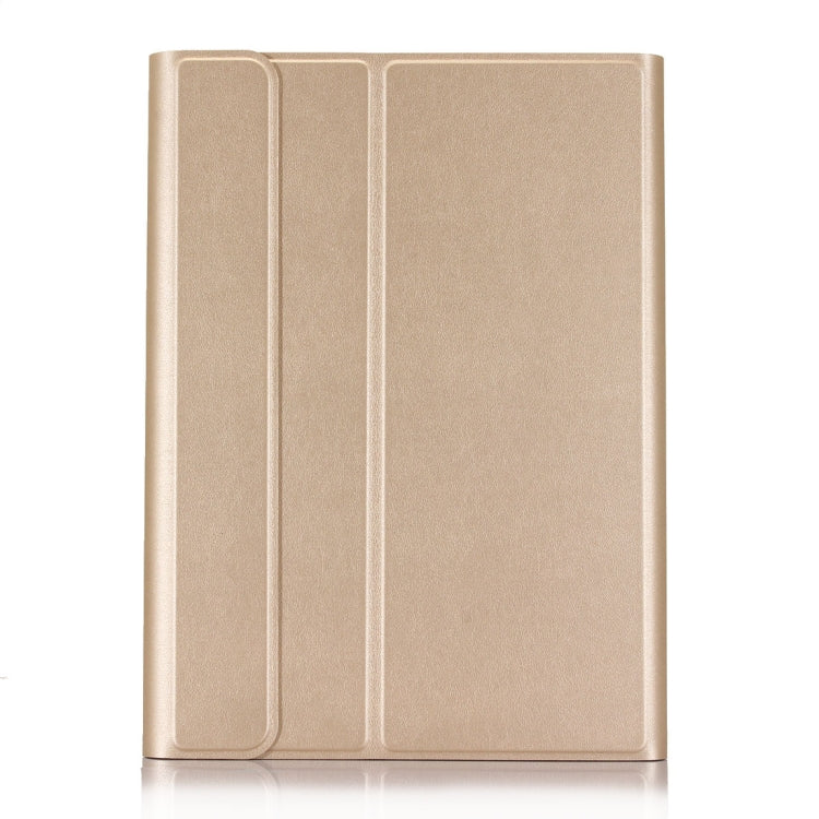 A860 For Samsung Galaxy Tab S6 10.5 inch T860 / T865 Detachable Bluetooth Keyboard Tablet Case with Pen Holder Elastic Strap(Gold)