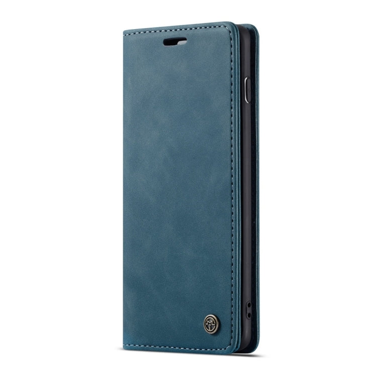 CaseMe-013 Multifunctional Retro Frosted Horizontal Flip Leather Case for Galaxy S10 Plus, with Card Slot & Holder & Wallet (Blue)