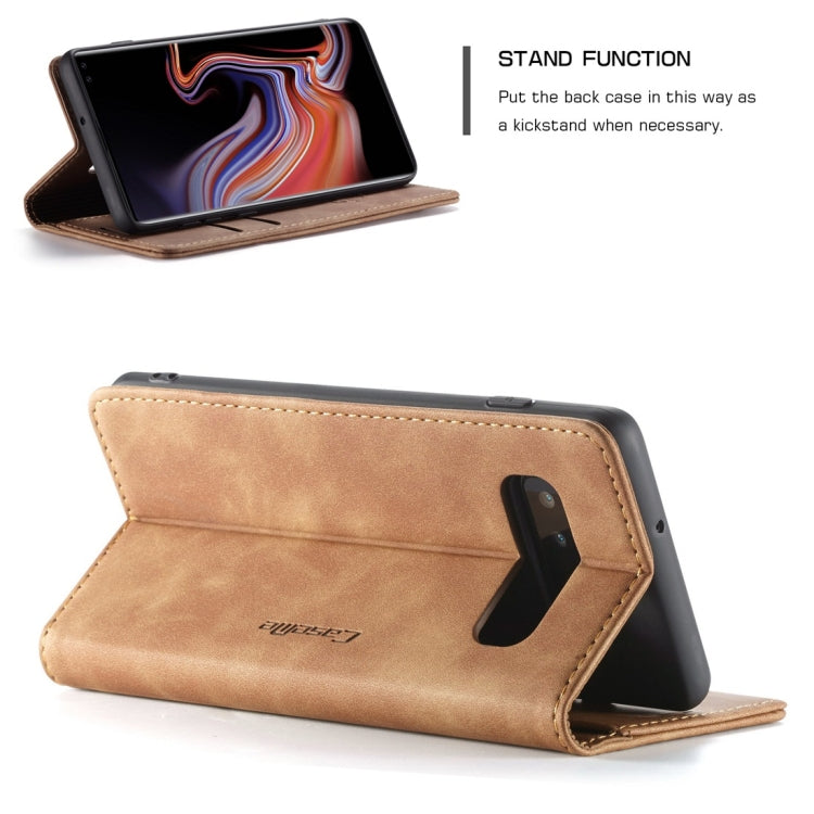 CaseMe-013 Multifunctional Retro Frosted Horizontal Flip Leather Case for Galaxy S10 Plus, with Card Slot & Holder & Wallet (Brown) - free shipping - PMC Jewellery - Order now!