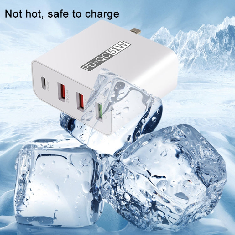 WLX-A6 4 Ports Quick Charging USB Travel Charger Power Adapter, AU Plug
