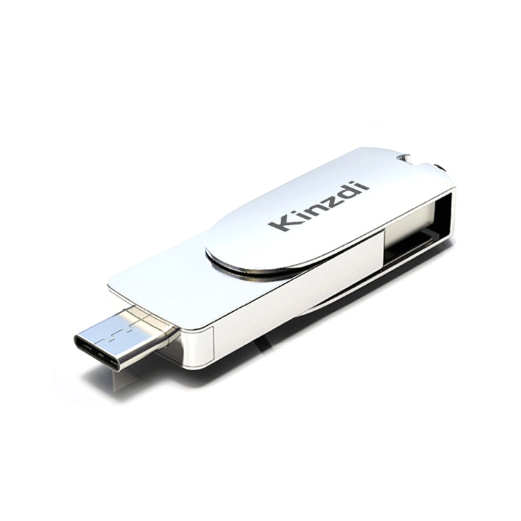 Kinzdi 128GB USB 3.0 + Type-C 3.0 Interface Metal Twister Flash Disk V11 (Silver) - free shipping - PMC Jewellery - Order now!