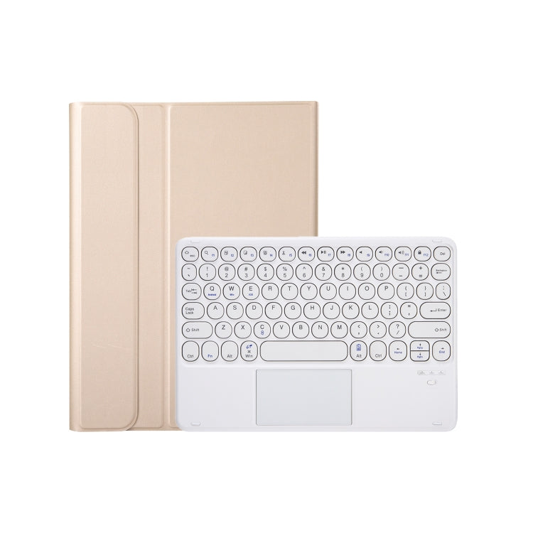 For iPad 10th Gen 10.9 2022 YA10B-A Lambskin Texture Bluetooth Touch Keyboard Leather Tablet Case with Pen Slot(Gold) - Universal by PMC TechLife | Online Shopping South Africa | PMC TechLife