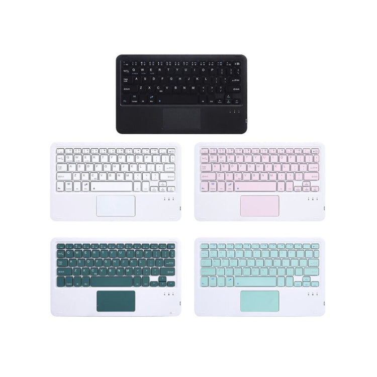 HB119B 10 inch Universal Tablet Wireless Bluetooth Keyboard with Touch Panel (White)