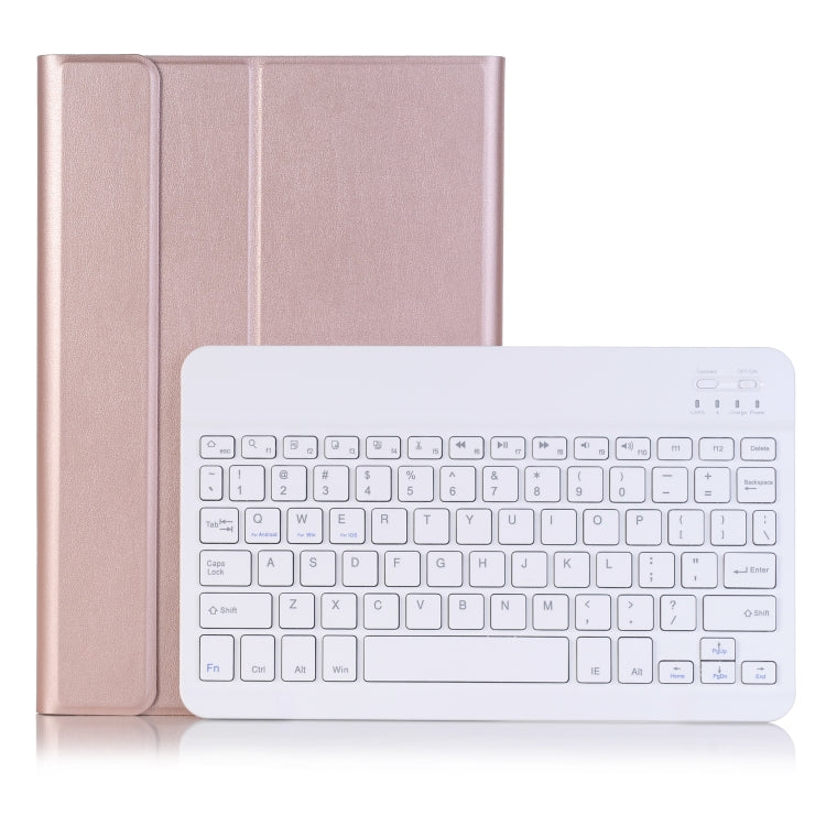 For iPad 10th Gen 10.9 2022 A10B Lambskin Texture Ultra-thin Bluetooth Keyboard Leather Tablet Case with Pen Slot(Rose Gold) - Universal by PMC TechLife | Online Shopping South Africa | PMC TechLife