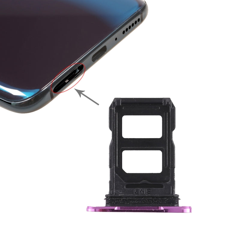 For OPPO R17 Pro 2 x SIM Card Tray (Purple) - Card Socket by PMc TechLife | Online Shopping South Africa | PMc TechLife | Buy Now Pay Later Mobicred