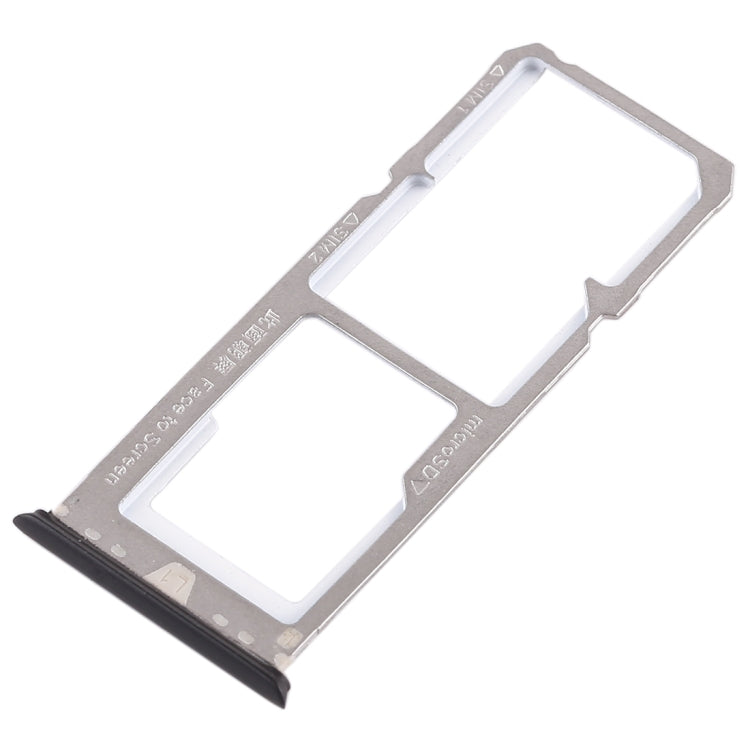 For OPPO A79 2 x SIM Card Tray + Micro SD Card Tray (Black)