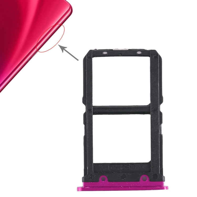 For Vivo X23 2 x SIM Card Tray (Rose Red) - Card Socket by PMc TechLife | Online Shopping South Africa | PMc TechLife | Buy Now Pay Later Mobicred