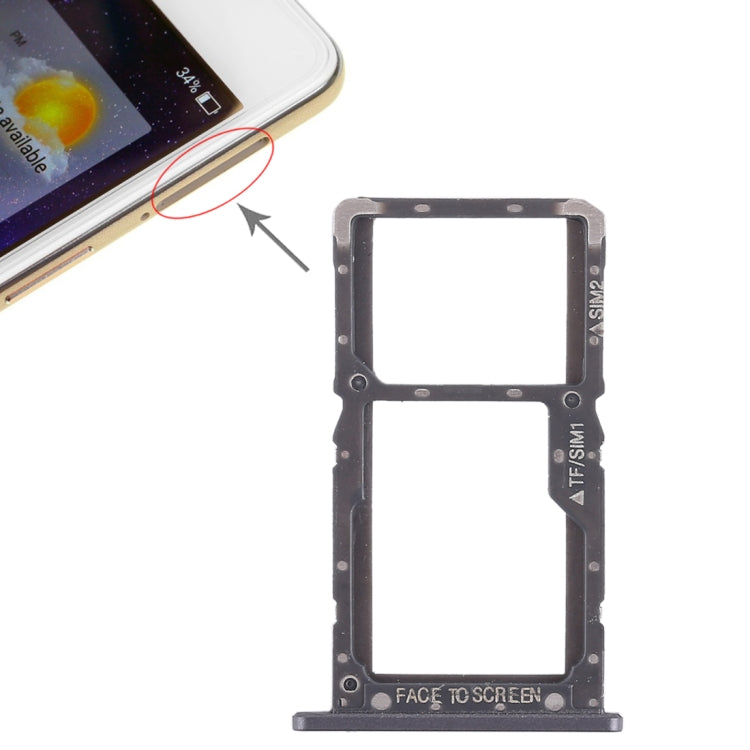 SIM Card Tray + SIM Card Tray / Micro SD Card Tray for Xiaomi Pocophone F1 (Black) - Card Tray by PMc TechLife | Online Shopping South Africa | PMc TechLife | Buy Now Pay Later Mobicred