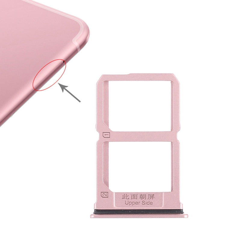 For Vivo X9s 2 x SIM Card Tray (Rose Gold) - Card Socket by PMc TechLife | Online Shopping South Africa | PMc TechLife | Buy Now Pay Later Mobicred