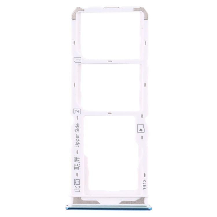 For Vivo Y7s SIM Card Tray + SIM Card Tray + Micro SD Card Tray (Blue)