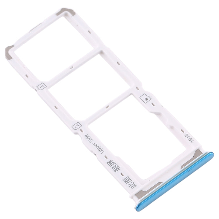 For Vivo Y7s SIM Card Tray + SIM Card Tray + Micro SD Card Tray (Blue)