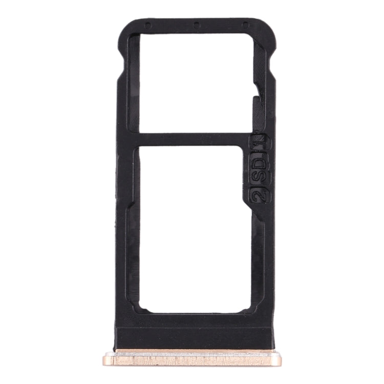 SIM Card Tray + SIM Card Tray / Micro SD Card Tray for Nokia 6.1 / 6 (2018) / TA-1043 TA-1045 TA-1050 TA-1054 TA-1068 (Gold)