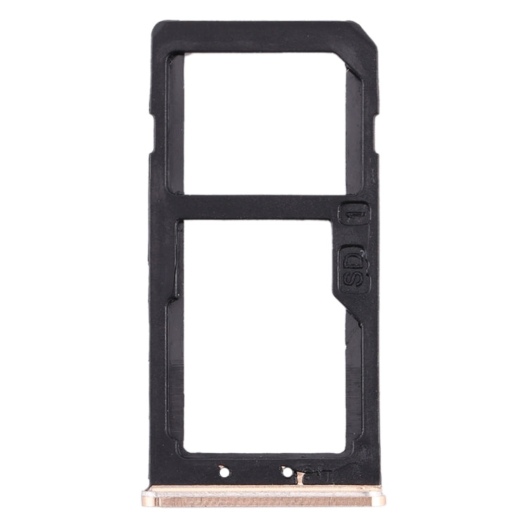 SIM Card Tray + SIM Card Tray / Micro SD Card Tray for Nokia 6 TA-1000 TA-1003 TA-1021 TA-1025 TA-1033 TA-1039 (Gold)
