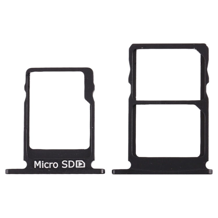 SIM Card Tray + SIM Card Tray + Micro SD Card Tray for Nokia 5 / N5 TA-1024 TA-1027 TA-1044 TA-1053 (Black)