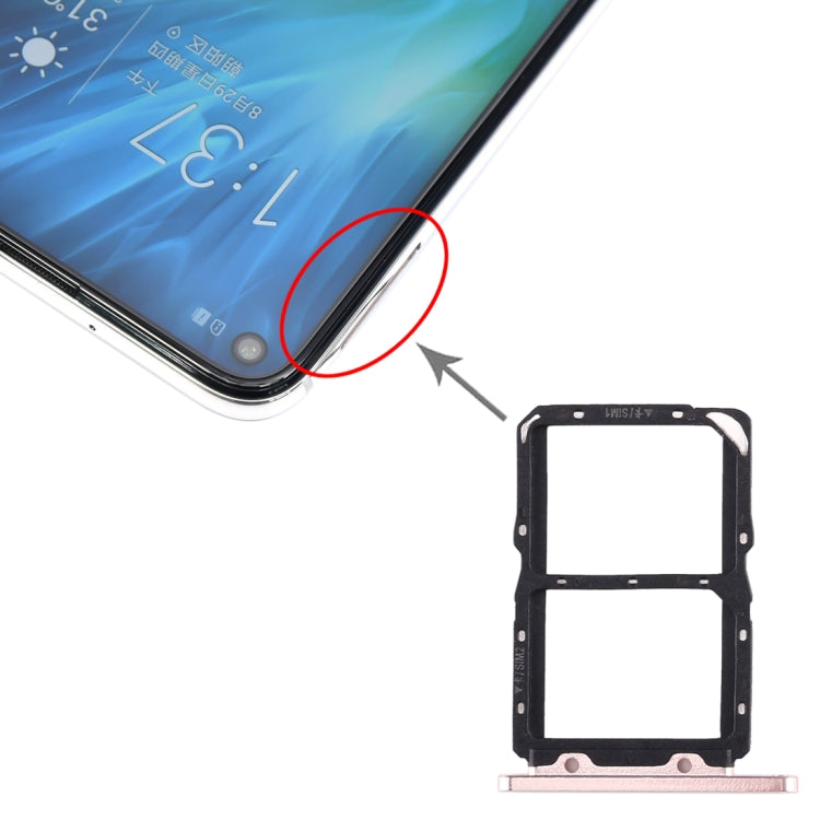 SIM Card Tray + SIM Card Tray for Huawei Honor 20S (Gold) - Card Socket by PMc TechLife | Online Shopping South Africa | PMc TechLife | Buy Now Pay Later Mobicred
