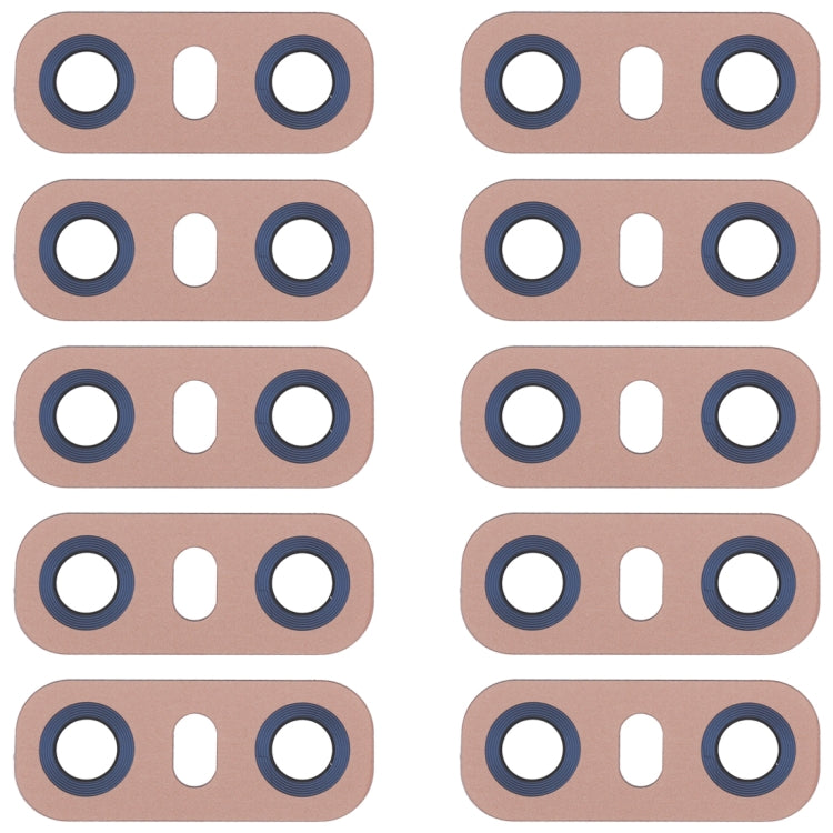 10 PCS Back Camera Lens with Adhesive for LG G6 H870/H871/H872/ LS993(Gold)