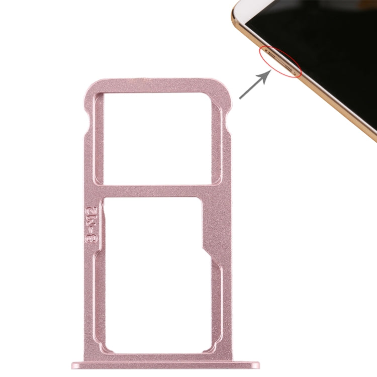 SIM Card Tray + SIM Card Tray / Micro SD Card for Huawei G9 Plus (Pink) - Card Socket by PMc TechLife | Online Shopping South Africa | PMc TechLife | Buy Now Pay Later Mobicred