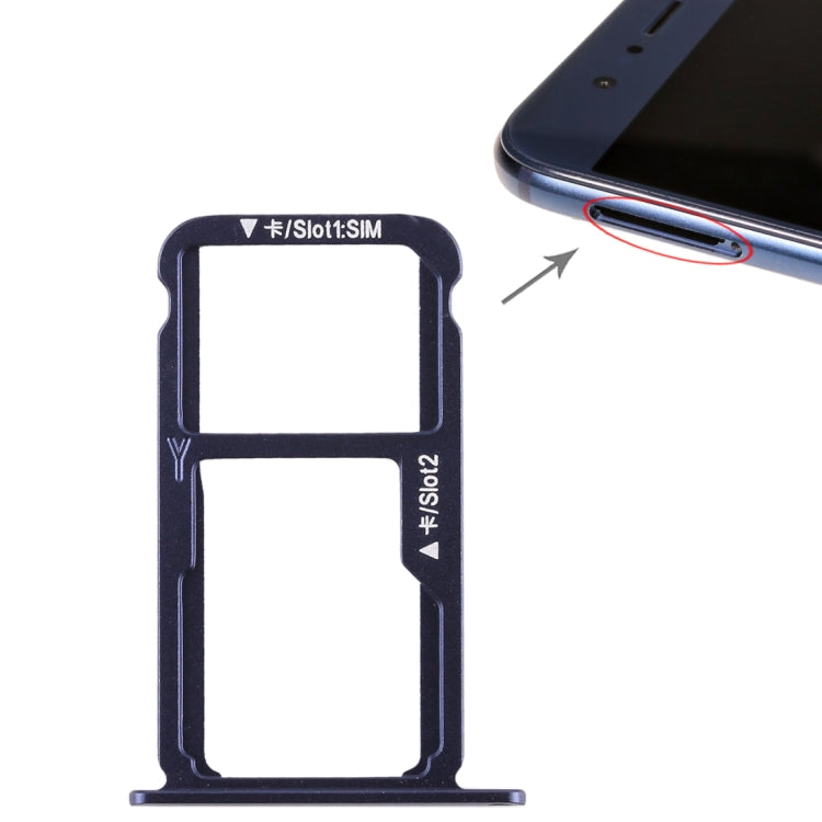 SIM Card Tray + SIM Card Tray / Micro SD Card for Huawei Honor 8 (Blue)