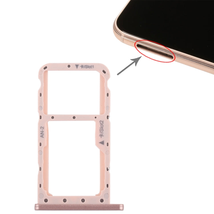 SIM Card Tray + SIM Card Tray / Micro SD Card for Huawei P20 Lite / Nova 3e (Pink) - Card Socket by PMc TechLife | Online Shopping South Africa | PMc TechLife | Buy Now Pay Later Mobicred