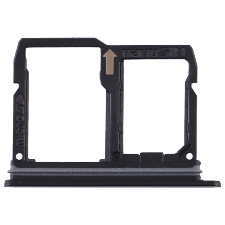 Nano SIM Card Tray + Micro SD Card Tray for LG Stylo 4 / Q Stylus Q710 / LM-Q710CS / LM-Q710MS / LM-Q710ULS / LM-Q710ULM / LM-Q710TS / LM-Q710WA (Black)