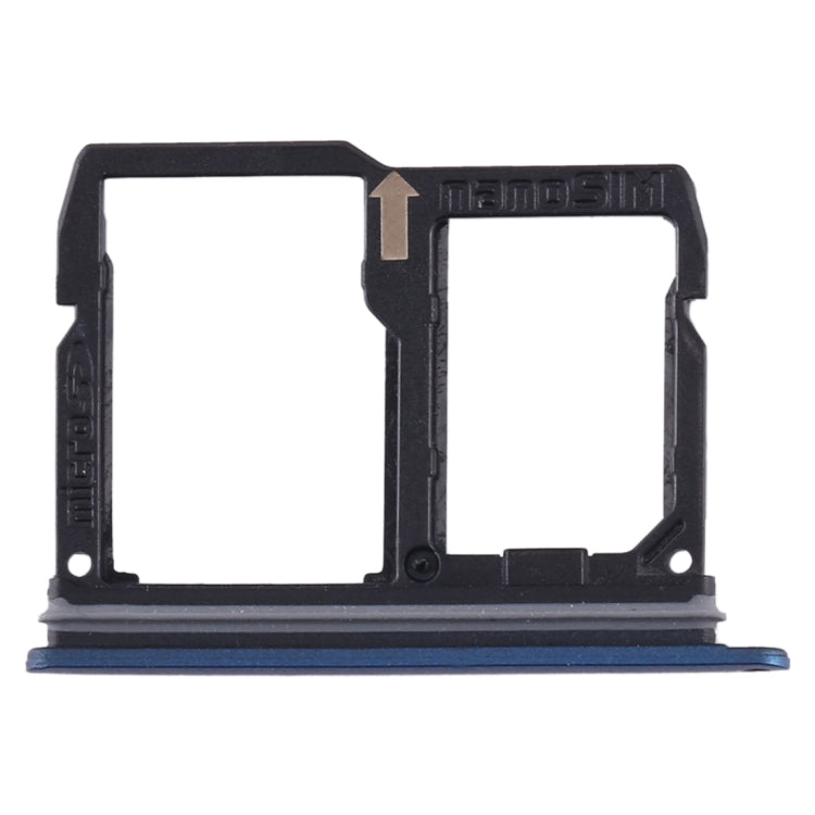 Nano SIM Card Tray + Micro SD Card Tray for LG Stylo 4 / Q Stylus Q710 / LM-Q710CS / LM-Q710MS / LM-Q710ULS / LM-Q710ULM / LM-Q710TS / LM-Q710WA (Blue)