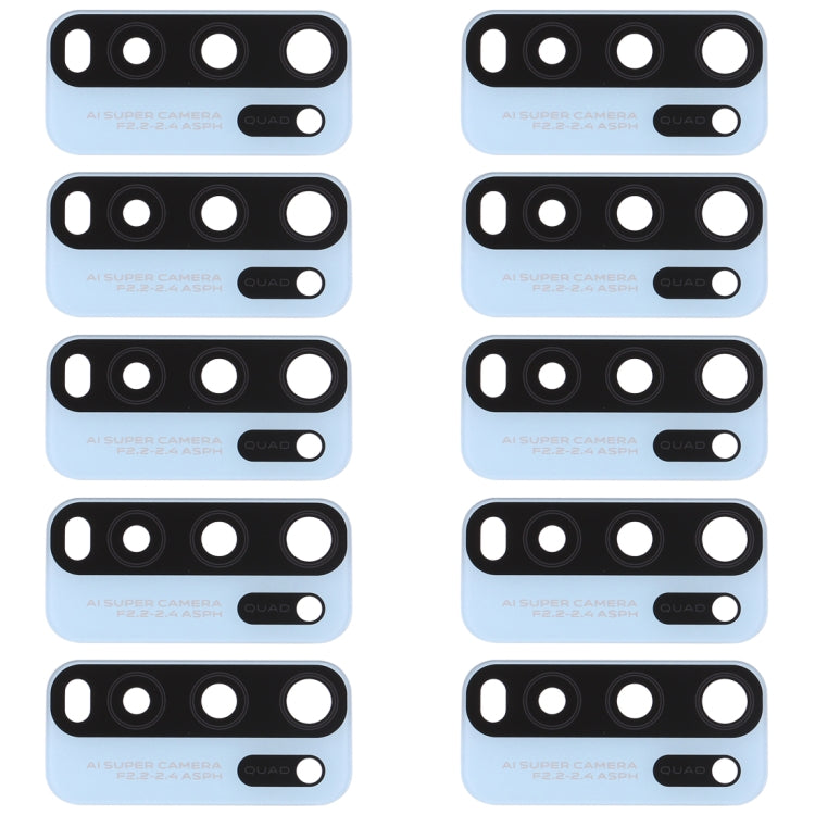 For Vivo Y50 1935, V1965A / Vivo Y30 1938 10pcs Back Camera Lens (Baby Blue)