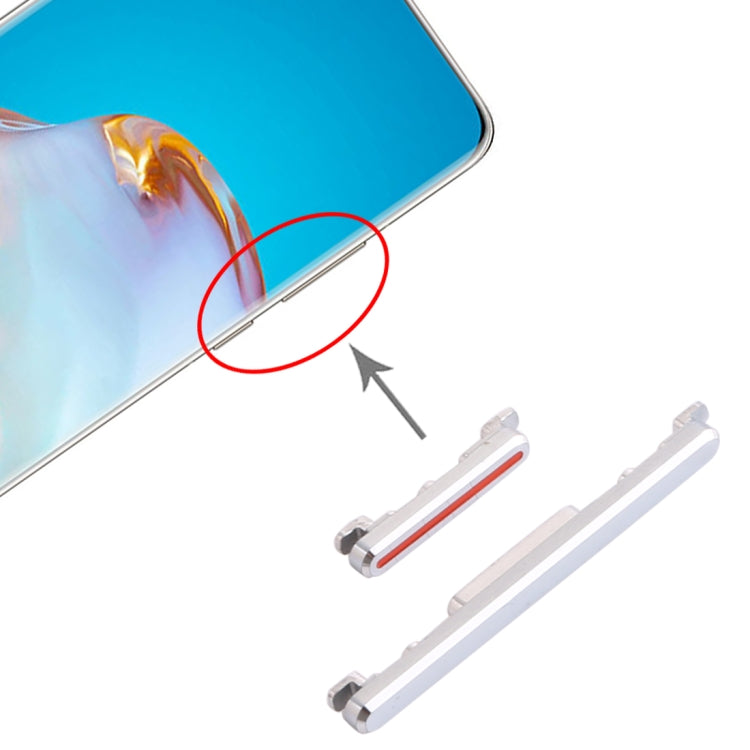 For Huawei P40 Pro Power Button and Volume Control Button (Silver)