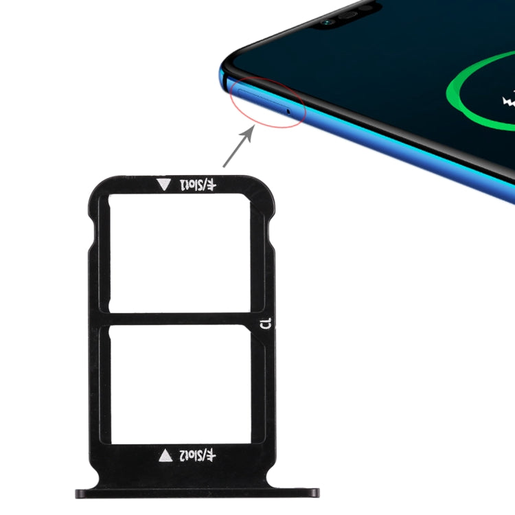SIM Card Tray for Huawei Honor 10 (Black) - Card Socket by PMc TechLife | Online Shopping South Africa | PMc TechLife | Buy Now Pay Later Mobicred