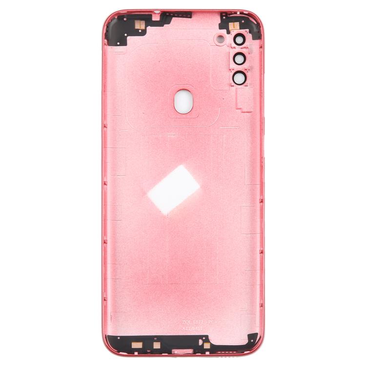 For Samsung Galaxy A11 SM-A115F Back Cover with Camera Lens Cover(Red)