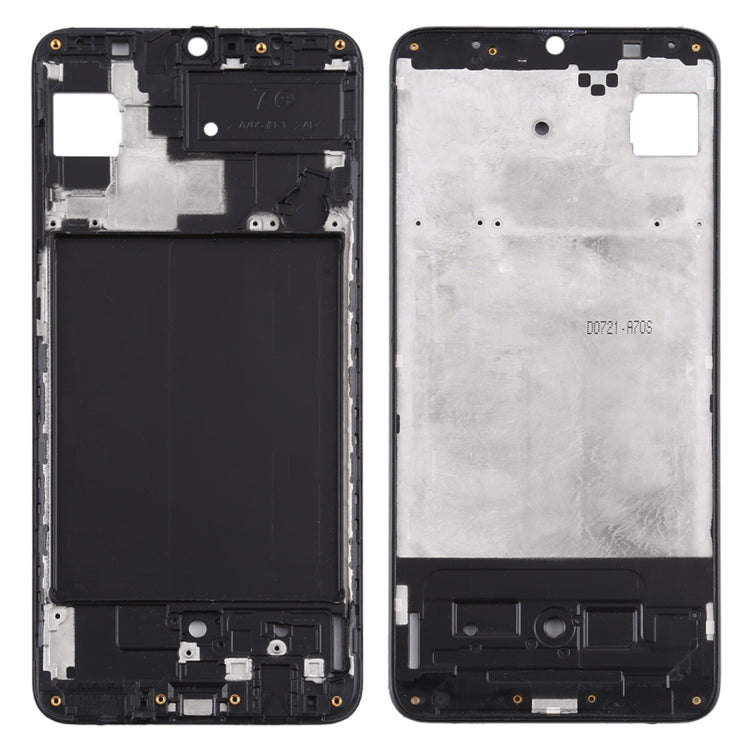 For Samsung Galaxy A70s Front Housing LCD Frame Bezel Plate (Black)