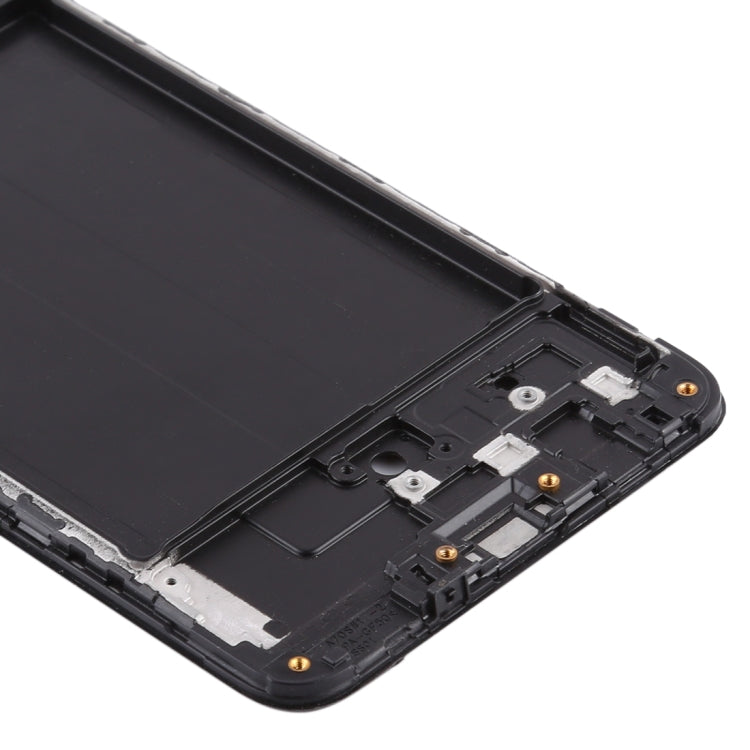 For Samsung Galaxy A70s Front Housing LCD Frame Bezel Plate (Black)