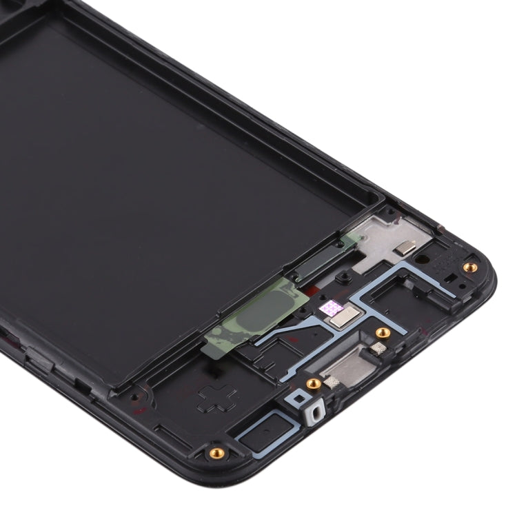 For Samsung Galaxy A30s Front Housing LCD Frame Bezel Plate (Black)