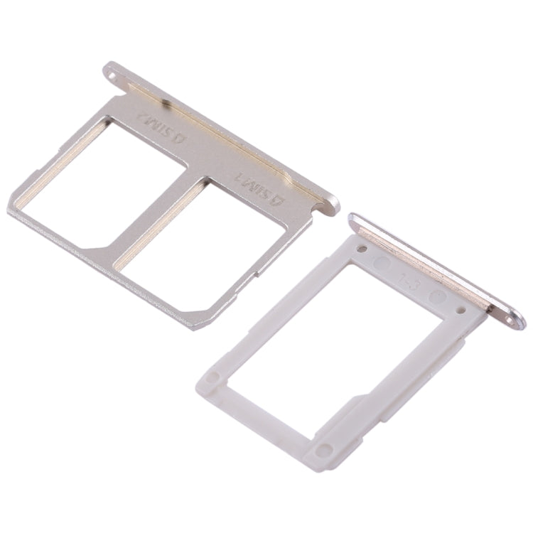 For Galaxy A9100 / A9 (2016) 2 SIM Card Tray + Micro SD Card Tray (Gold)
