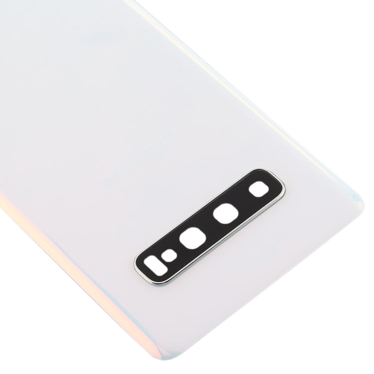 For Galaxy S10 Battery Back Cover with Camera Lens (White) - free shipping - PMC Jewellery - Order now!