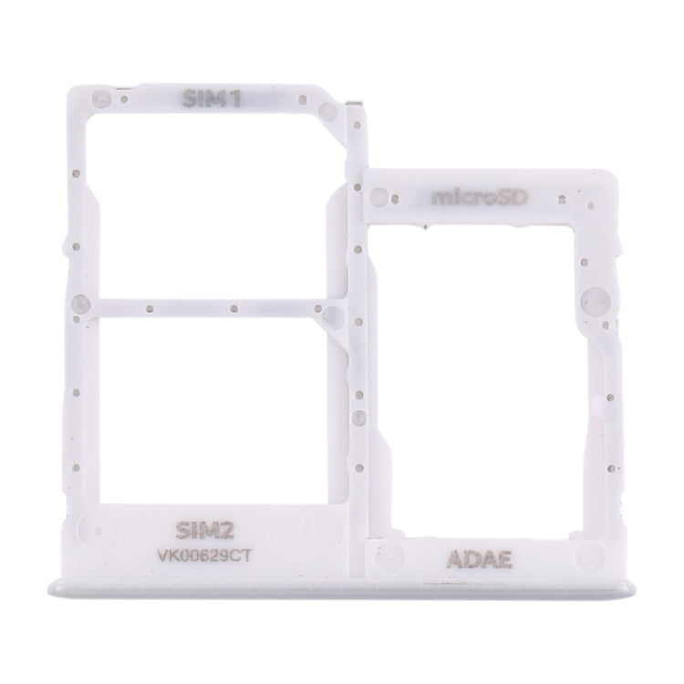 For Samsung Galaxy A41 / A415 SIM Card Tray + SIM Card Tray + Micro SD Card Tray (White)