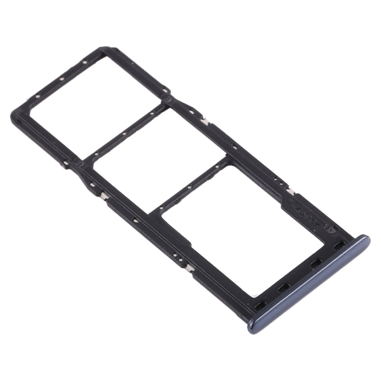 For Samsung Galaxy A50s SM-A507 SIM Card Tray + SIM Card Tray + Micro SD Card Tray (Black)