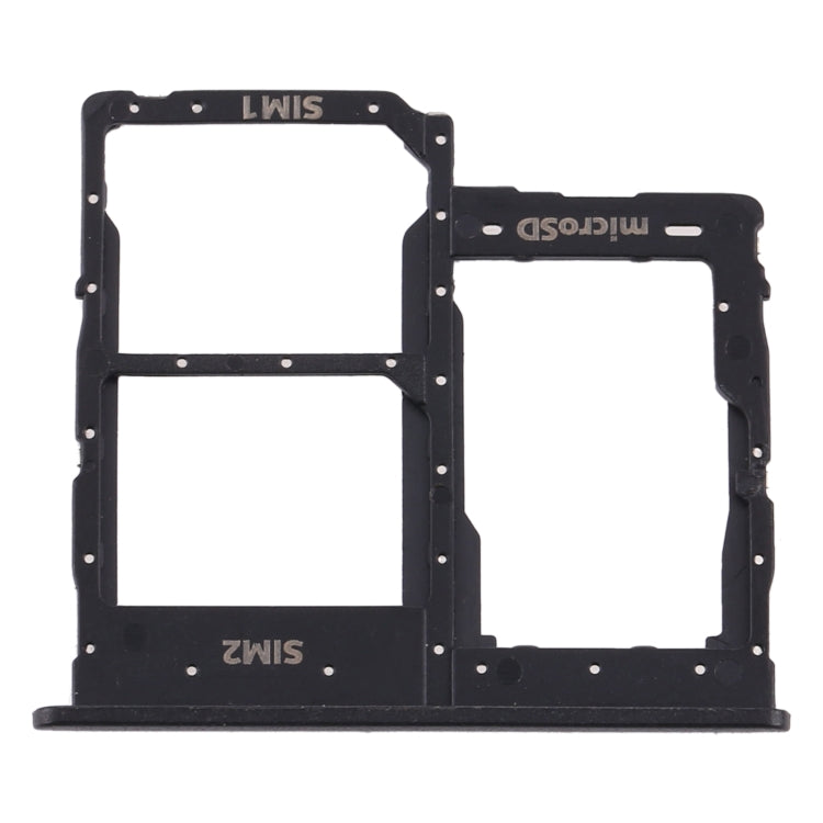 For Samsung Galaxy A01 Core SM-A013 SIM Card Tray + SIM Card Tray + Micro SD Card Tray (Black)