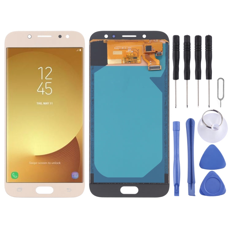 TFT LCD Screen for Galaxy J7 (2017) / J7 Pro / J730F/DS, J730FM/DS,AT&T with Digitizer Full Assembly (Gold)
