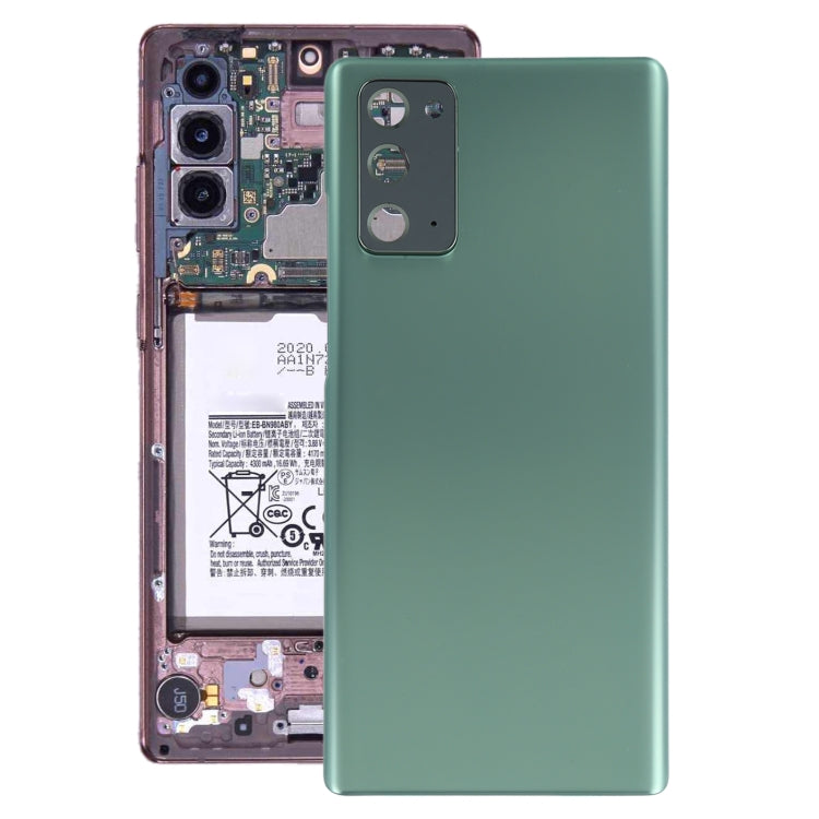 For Samsung Galaxy Note20 Battery Back Cover with Camera Lens Cover (Green)