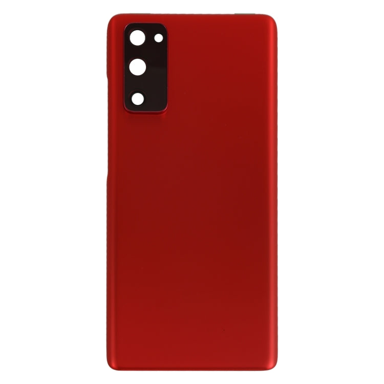 For Samsung Galaxy S20 FE Battery Back Cover with Camera Lens Cover (Red)