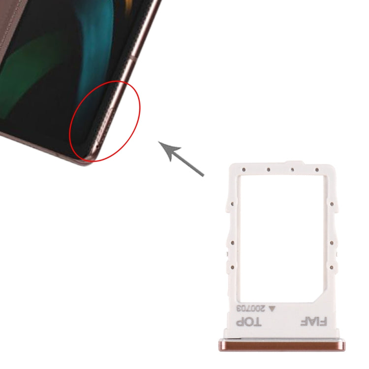 For Samsung Galaxy Z Fold2 5G SM-F916 SIM Card Tray (Pink)