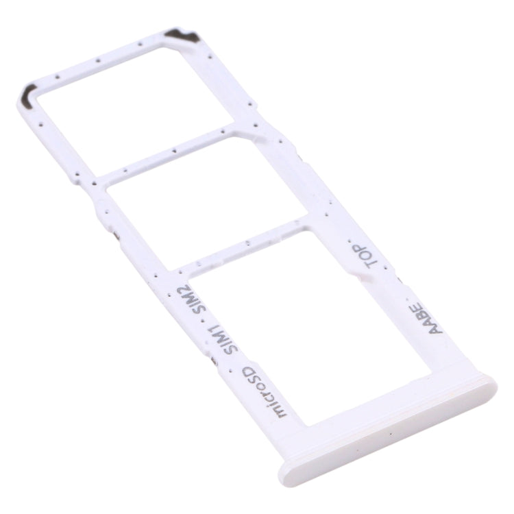 For Samsung Galaxy A12 SM-A125 SIM Card Tray + SIM Card Tray + Micro SD Card Tray (White)