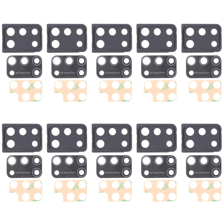 For Samsung Galaxy M31 / Galaxy M31 Prime SM-M315 10pcs Camera Lens Cover (Black)