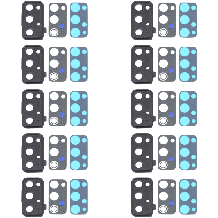 For Samsung Galaxy S20 FE 5G SM-G781 10pcs Camera Lens Cover (Black)
