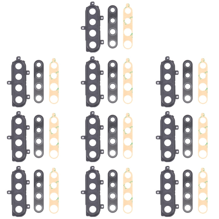 For Samsung Galaxy A21 SM-A215 10pcs Camera Lens Cover (Black)