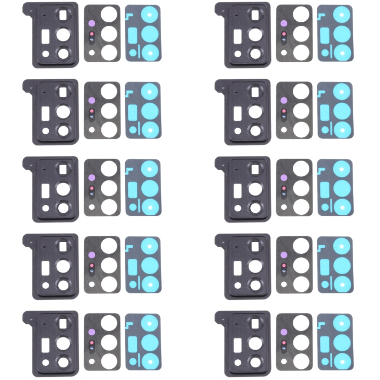 For Samsung Galaxy Note20 Ultra 5G SM-N986 10pcs Camera Lens Cover (Black)