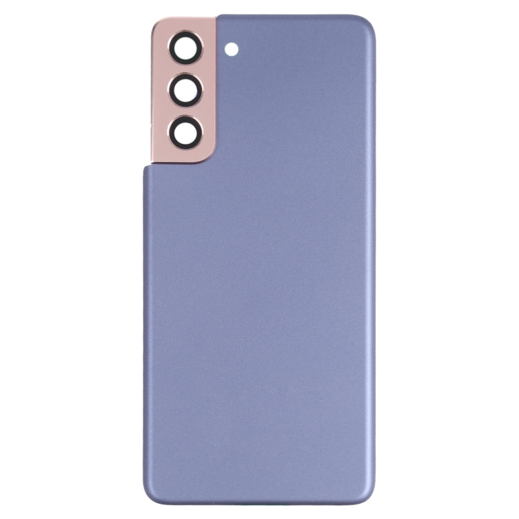 For Samsung Galaxy S21 5G Battery Back Cover with Camera Lens Cover (Purple)