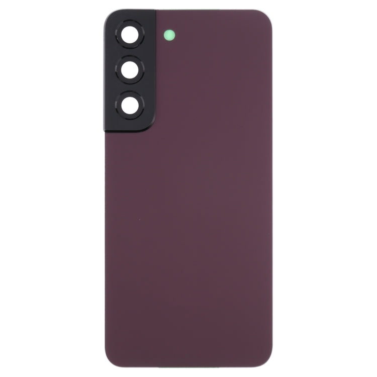 For Samsung Galaxy S22 5G SM-S901B Battery Back Cover with Camera Lens Cover (Purple)