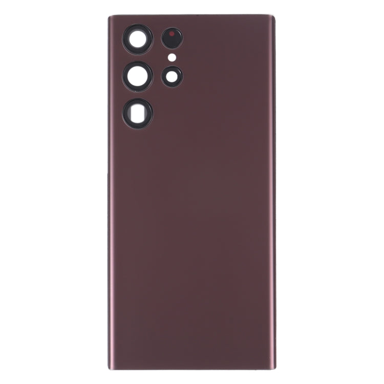 For Samsung Galaxy S22 Ultra 5G SM-S908B Battery Back Cover with Camera Lens Cover (Purple)